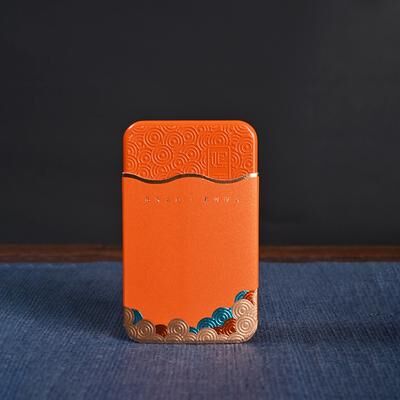 The Handy Homestead Premium Rectangular Metal Storage Tin Box Portable Candy & Biscuit Packaging orange