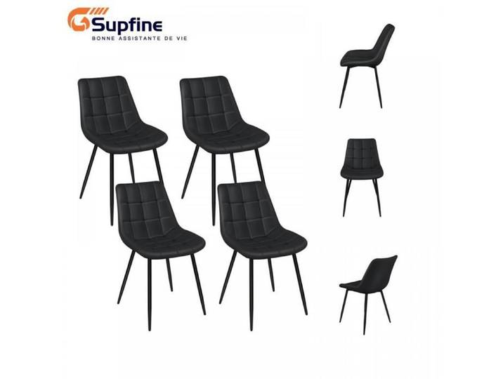 SUPFINE Chaise de salle à manger - Chaise de cuisine - Fauteuil de salon - Fauteuil de bureau - Siège de cosmétique - Lot de 4