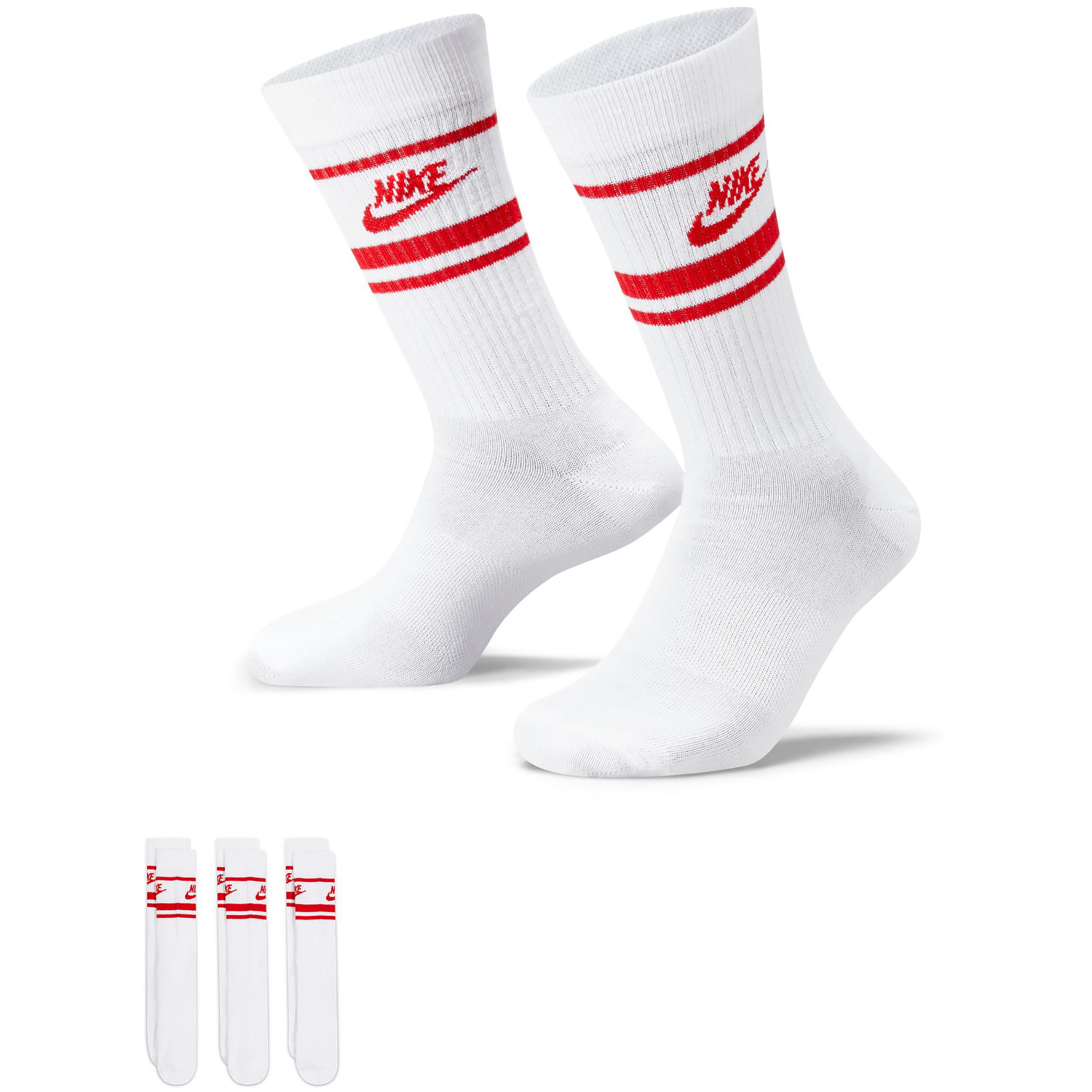 Nike Sportswear Everyday Freizeitsocken weiss Größe 38 Lifestyle Elastisch