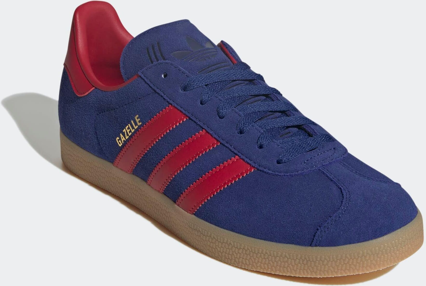 Sneaker ADIDAS ORIGINALS "GAZELLE", Herren, Gr. 39, blau (victory blau, team victory rot, gum 3), Leder, Synthetik, Schuhe Sneaker victory blau, team victory rot, gum 3 39