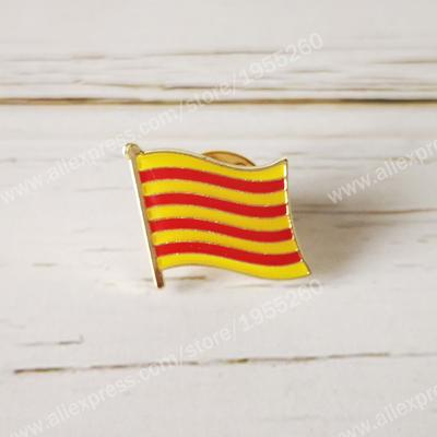Spain Provincial Nationalities Region Brooch, Catalonia Flag Lapel Pins, Metal Enamel Crystal Badge Spain Provincial Nationalities Region Brooch, Catalonia Flag Lapel Pins, Metal Enamel Crystal Badge