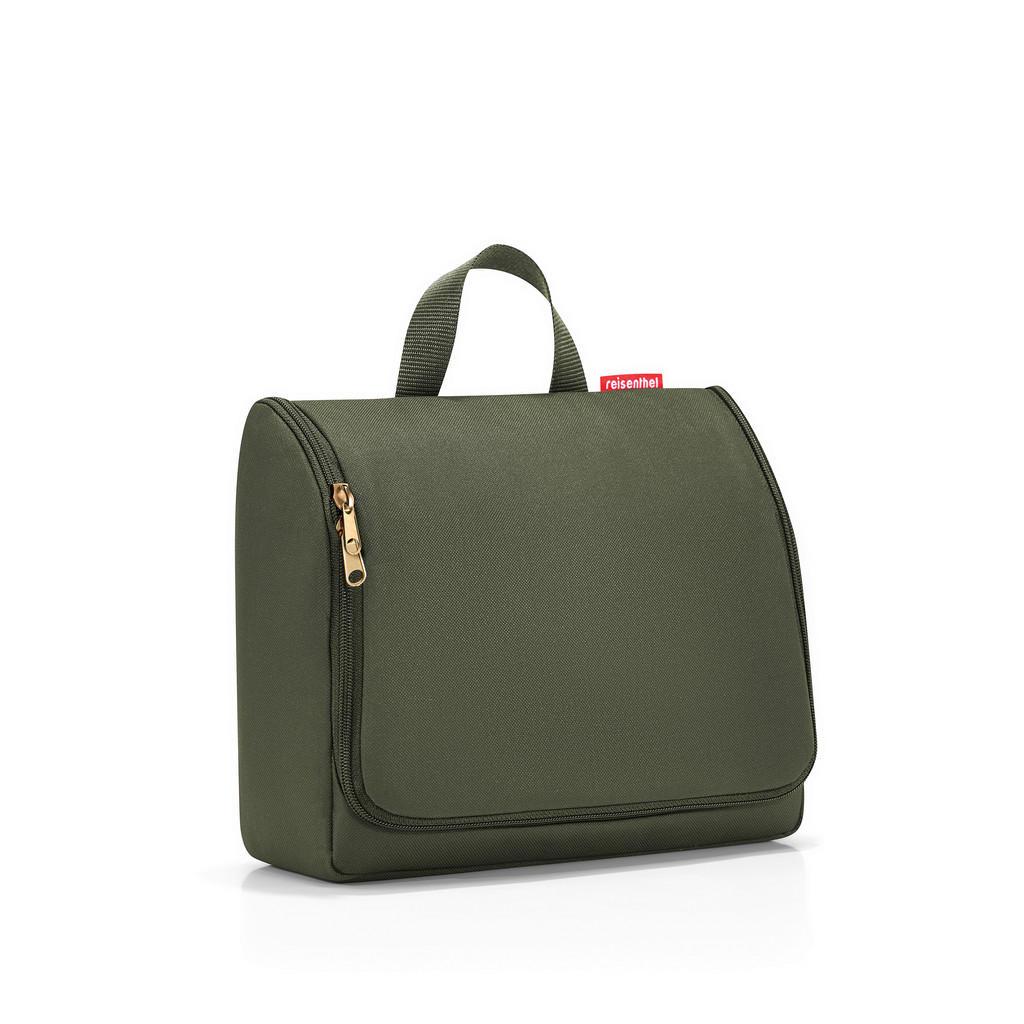 Reisenthel Kulturbeutel Toiletbag XL urban forest gold, Waldgrün, Textil, 28x23x10 cm, Freizeit, Wellness, Körperpflege, Kosmetik