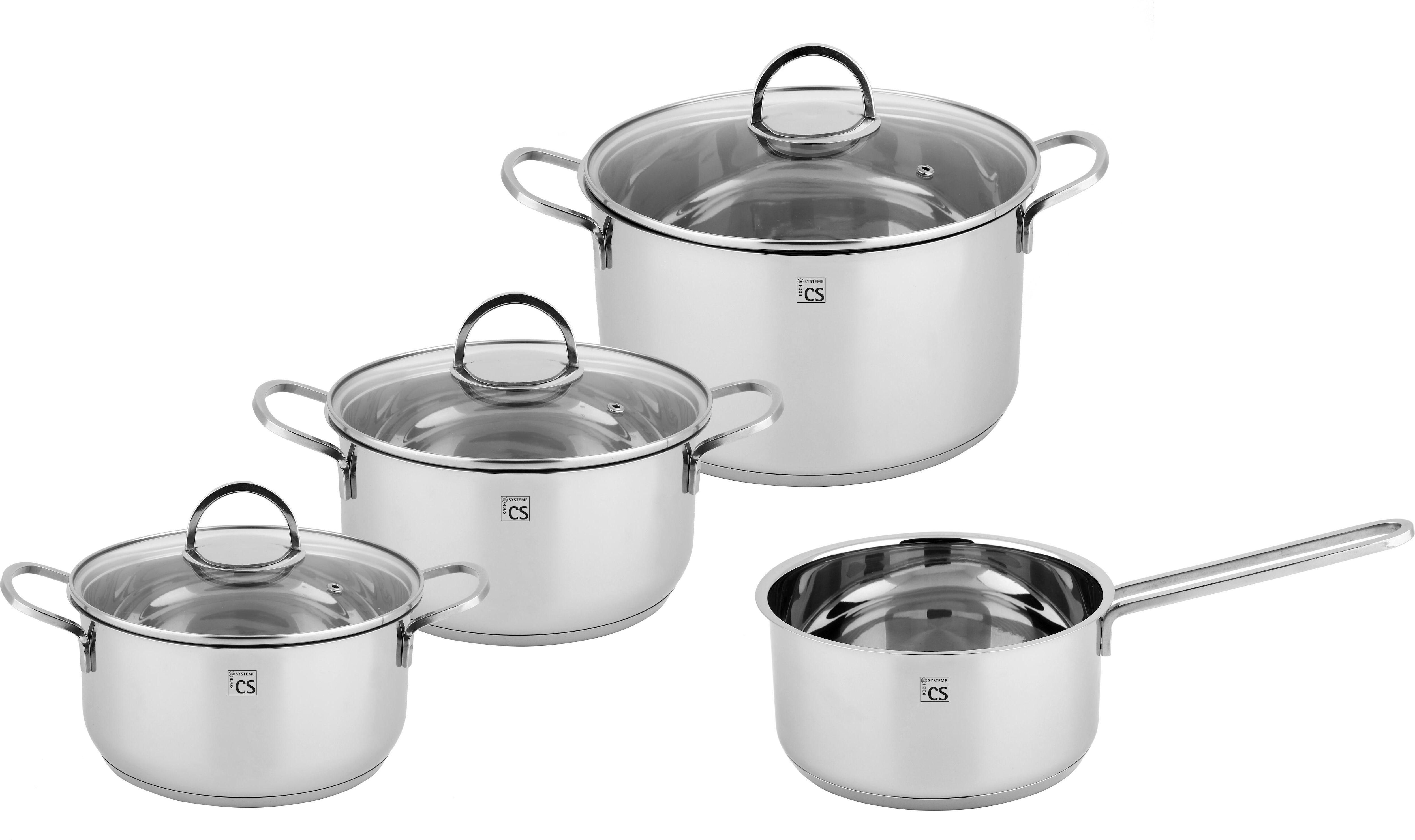 Topf-Set CS KOCH-SYSTEME "Trier", silber (edelstahlfarben), Töpfe, Topf-Set, Induktion