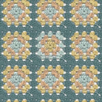 Chesapeake Maud Teal Crochet Geometric Wallpaper