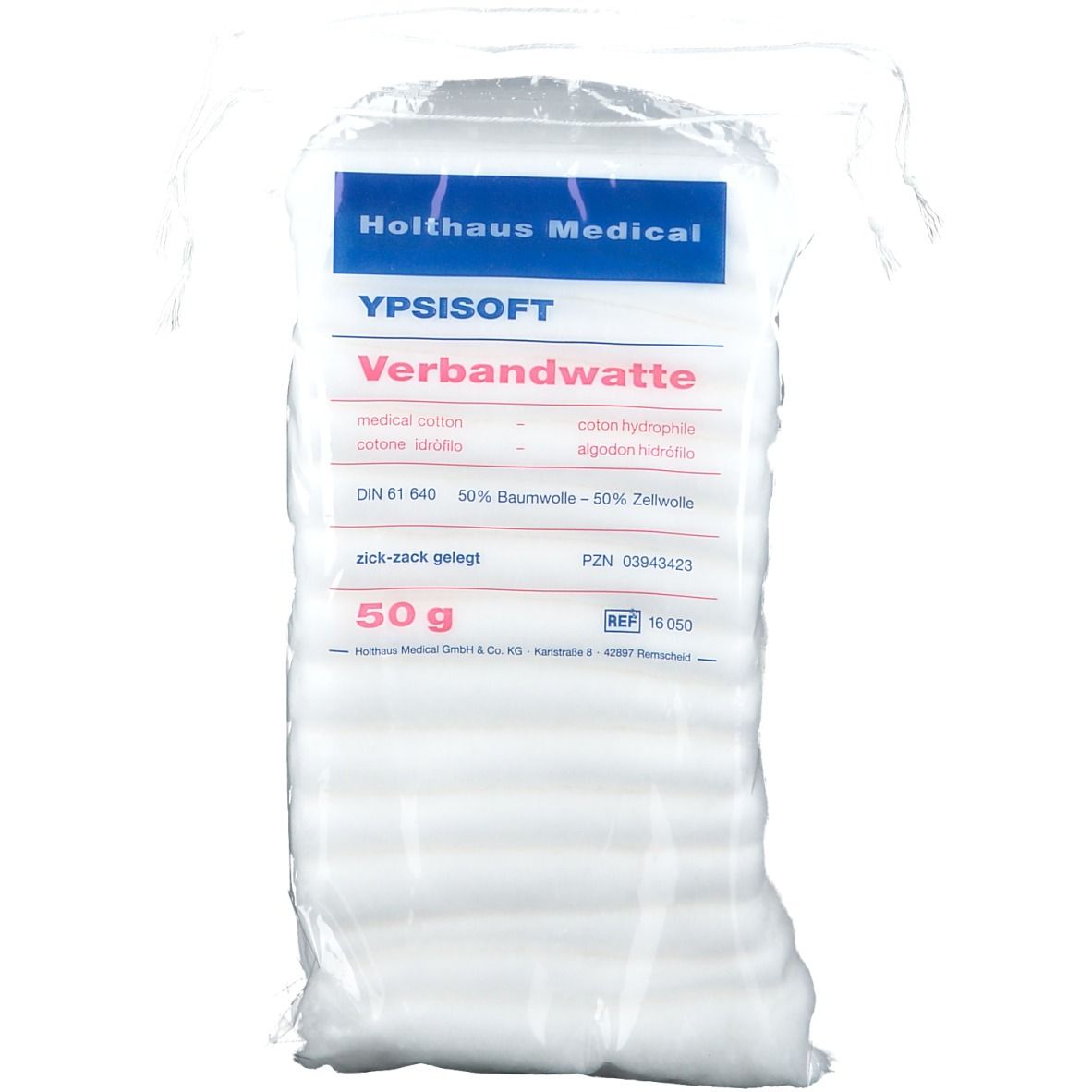 Verbandwatte Holthaus DIN 50 g Watte