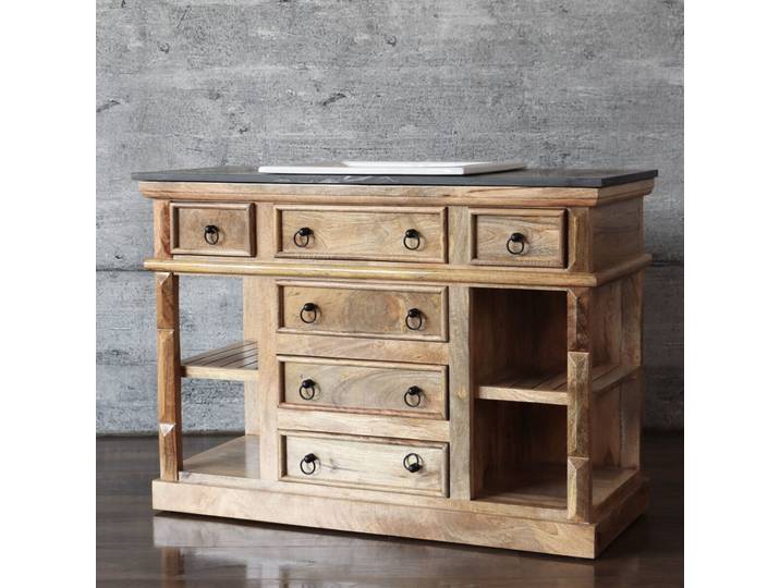 Waschtisch PAZIN Massivholz mit Unterschrank Vintage Landhaus Antik