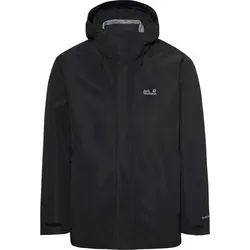 JACK WOLFSKIN Jack Wolfskin Herren Doppeljacke PINETRAIL 3IN1 JKT M, Größe M in Schwarz Schwarz