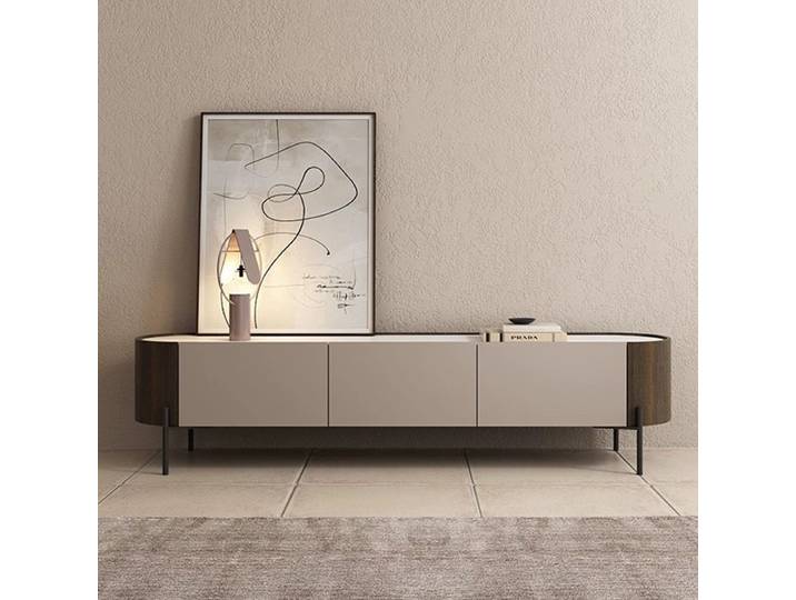 Supports de pieds de meuble TV couleur claire, console de divertissement, design métallique, meubles pour téléviseur, accessoires pour la maison