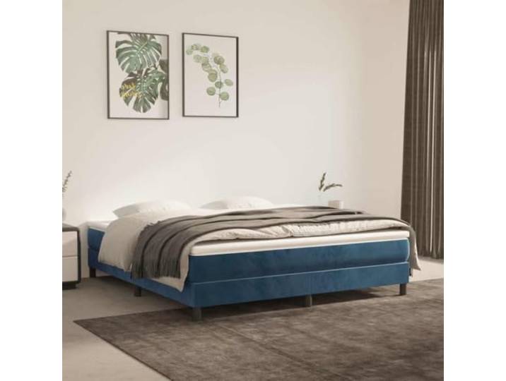 KTHLBRH Taschenfederkernmatratze Mittel Dunkelblau 180x200x20 cm Samt Weicher Samtbezug, Taschenfedern dämpfen Stöße, mittelharte Stützung, 20 cm Höhe, atmungsaktiv, langlebig