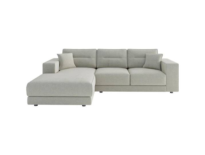 Livetastic Ecksofa Verona, Beige, Kunststoff, 4-Sitzer, Füllung: Daunen, Silikon,Silikon, Ottomane links, L-Form, 272x195 cm, Made in EU, planbar, Rücken echt, individuell planbar, Wohnzimmer, Sofas & Couches, Wohnlandschaften, Ecksofas
