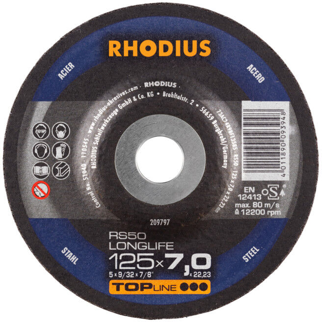 Meule à ébarber Rhodius RS50 LONGLIFE (209797)