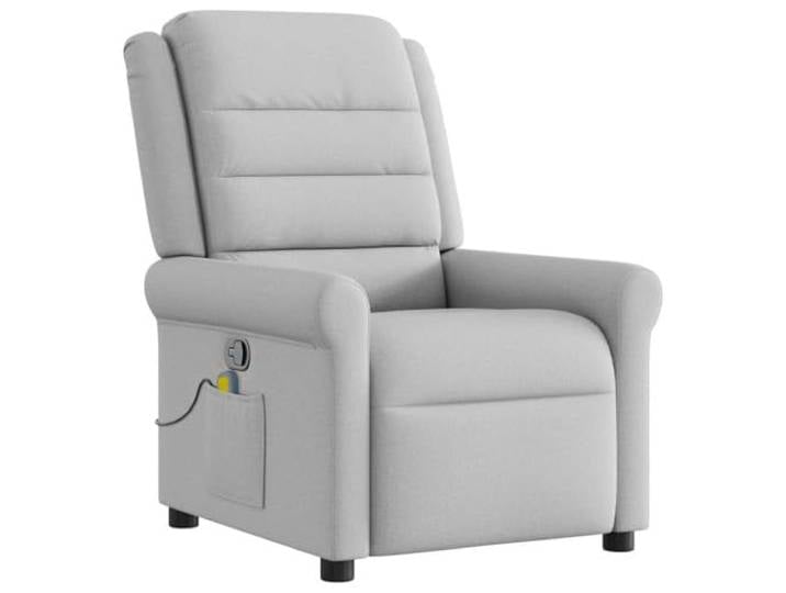 vidaXL Massagesessel Wolkengrau Stoff