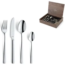 Amefa Bestecksatz 24 tlg. Martin Luxe Holzkiste, Besteck, Silber