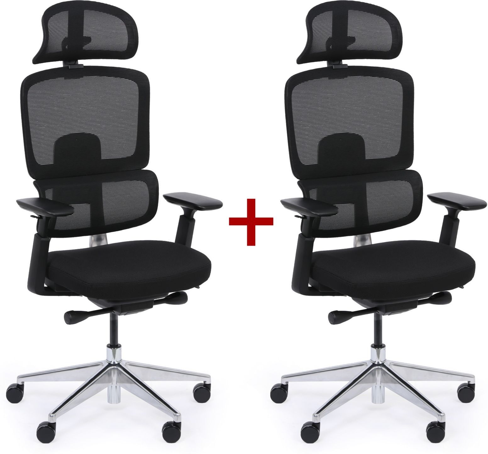 B2B Partner Bürostuhl WILMOT MF 1+1 GRATIS, schwarzer Rahmen, schwarz