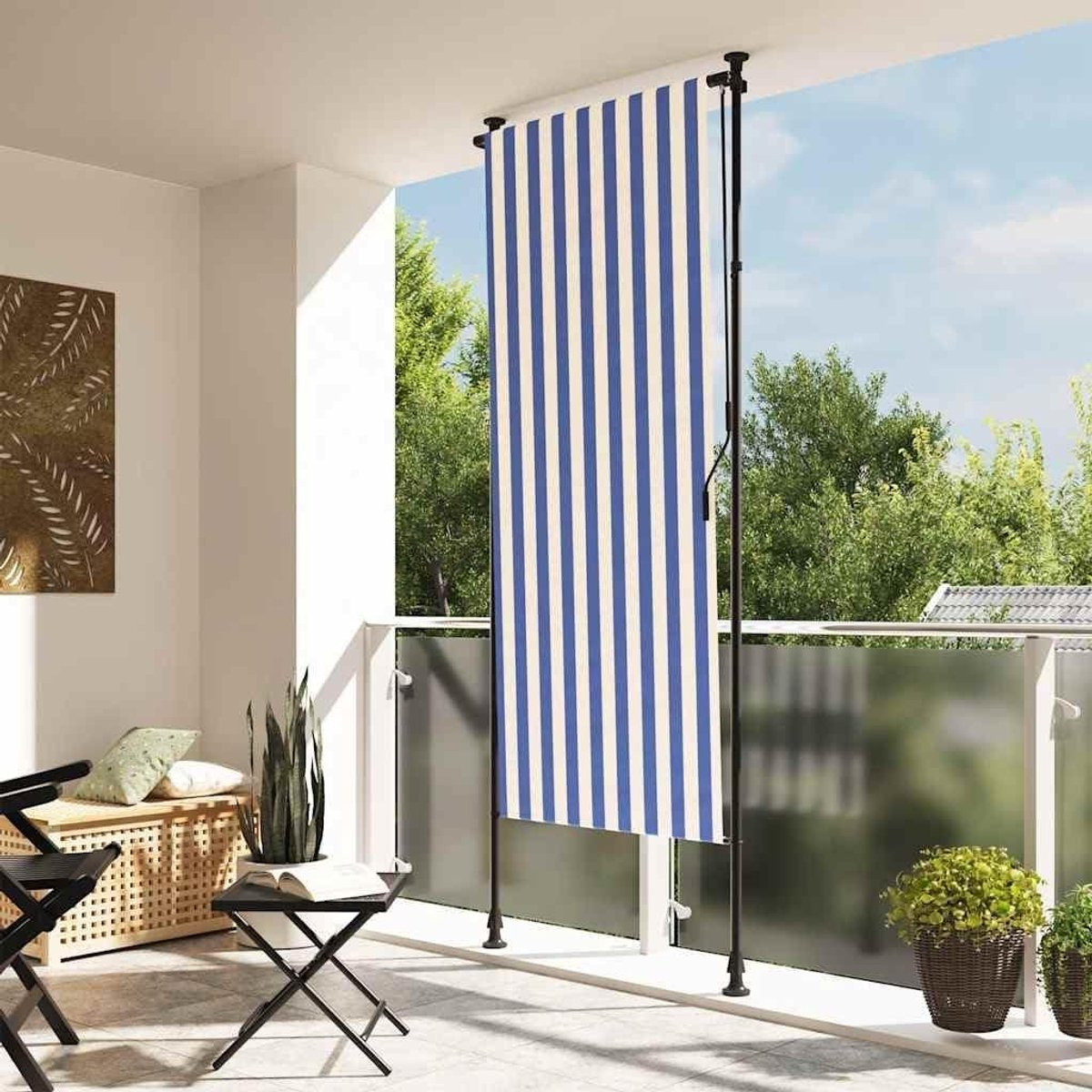 Rolgordijn voor buiten - Verstelbaar zonnescherm voor terras en balkon - 120 x 270 cm