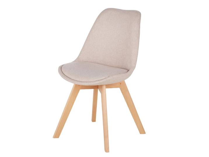Esszimmerstuhl aus Holz, beige