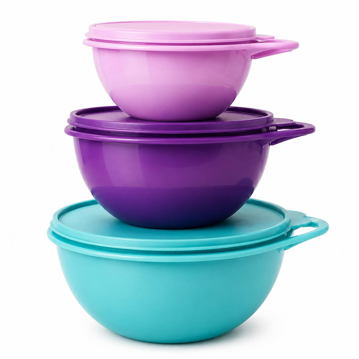 Tupperware Maximilian mengkom in verschillende maten: 600 ml, 1,3 liter of 3 liter