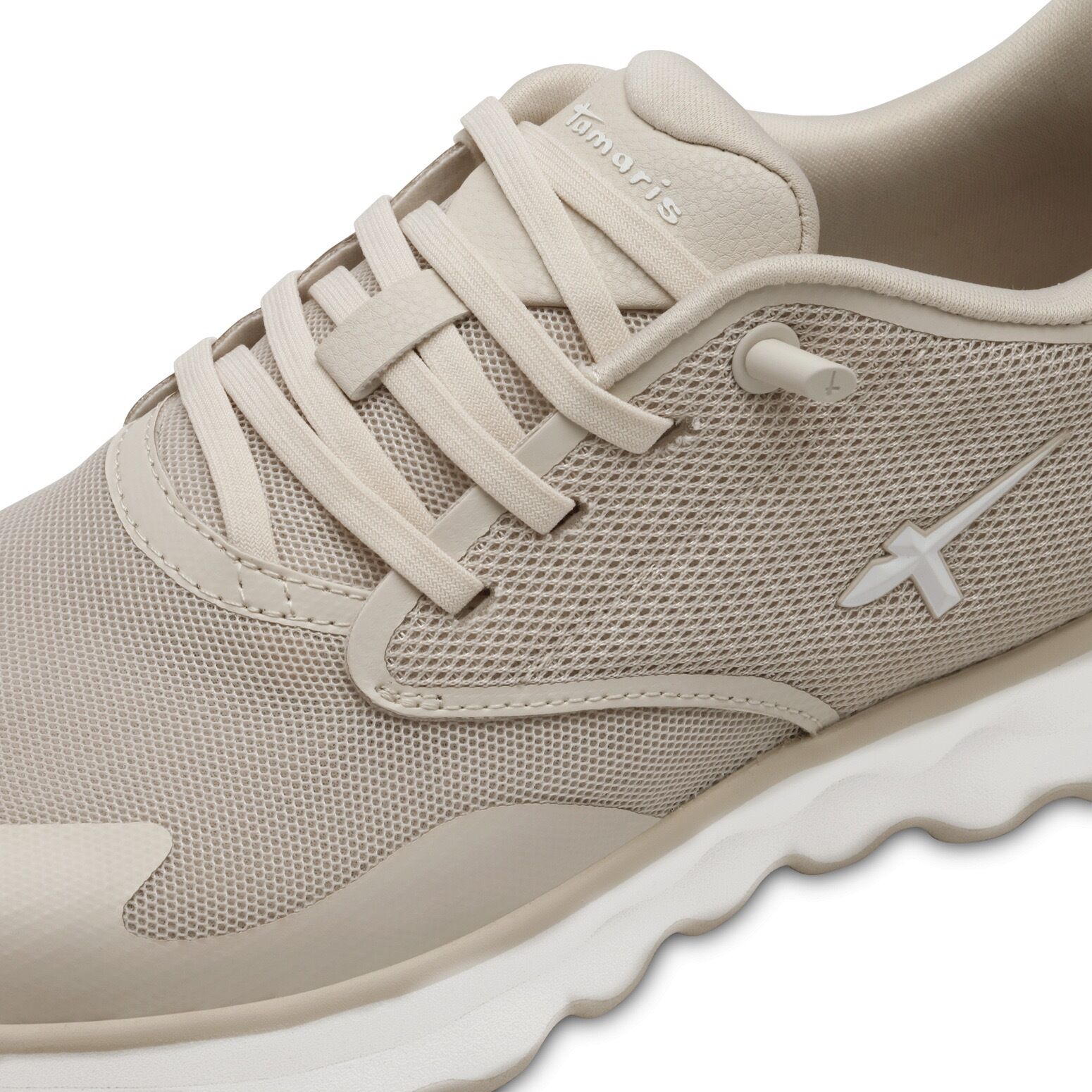 Tamaris "Nowana" Freizeitschuh, Halbschuh, Slipper mit Ortholite-Ausstattung ivory 38, Textil