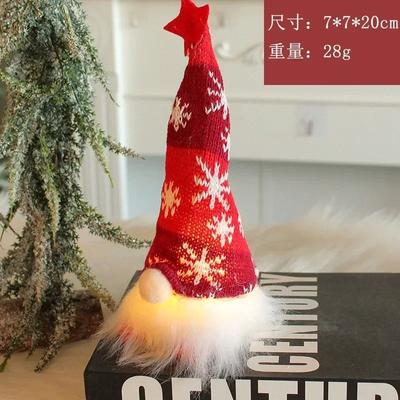 Uplift Essentials Christmas LED Gnome Ornaments Plush Faceless Doll Decorations b1