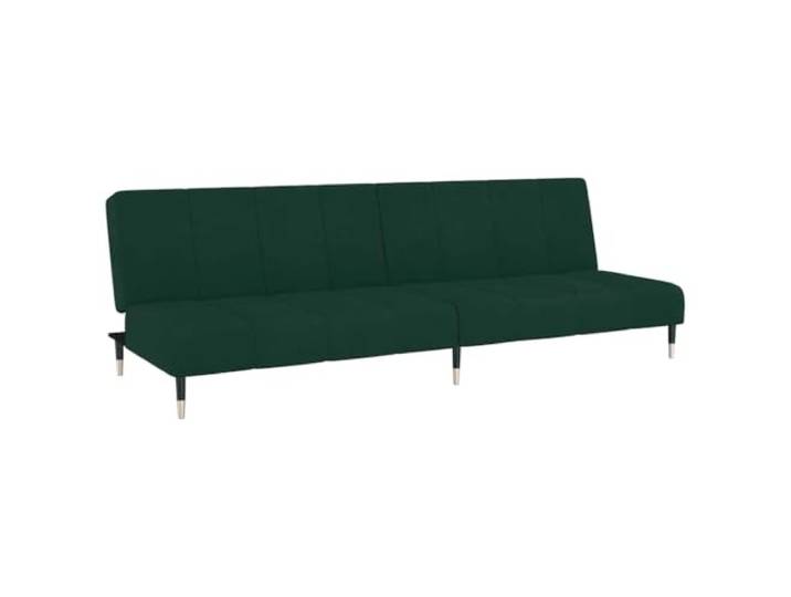 GHVBNMF Schlafsofa 2-Sitzer Dunkelgrün Samtsofa Couch mit Bettfunktion Vielseitige Schlafcouch für Wohnzimmer und Gästezimmer, schnell zum Doppelbett klappbar mit stabiler Holzstruktur.