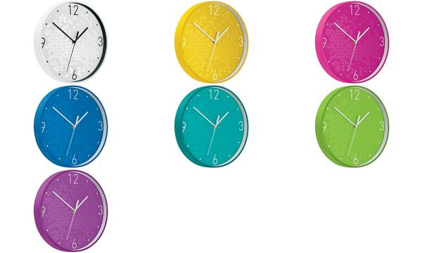 Leitz Wandklok WOW met quartz uurwerk, roze