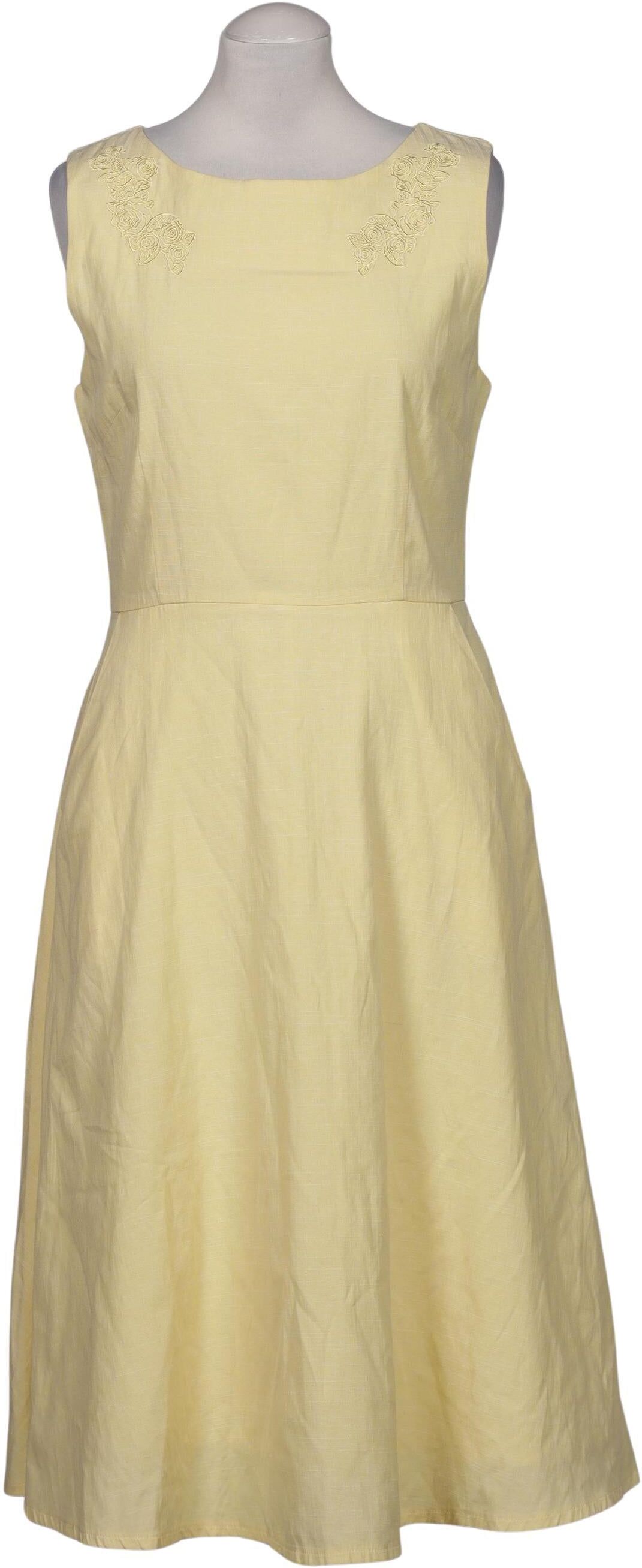 Banned Damen Kleid, Gelb, Gr. M, Viskose / Synthetik - Second Hand