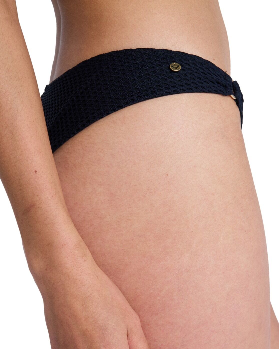 Badehose ROXY "Roxy Island Cheeky", Damen, Gr. XL, schwarz (anthrazit), Obermaterial: 87% Nylon, 13% Elasthan., Badehosen Badehose anthrazit XL