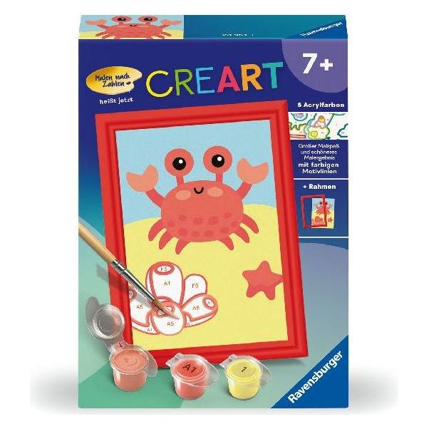Ravensburger CreArt - Malen nach Zahlen 23951 - Fröhliche Krabbe - Kinder ab 7 Jahren (23951)