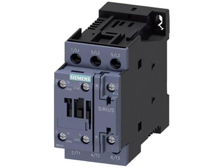 Siemens 3RT2025-1BB40 CONTACTOR, AC-3, 7.5KW/400V, 1NO+1NC, DC 24V, 3-polig, SZ S0 schroefklem, wit