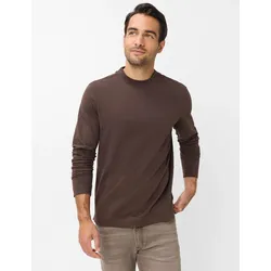 Brax Herren Langarmshirt Style TIMON chocolate, dunkelbraun, Gr. XL