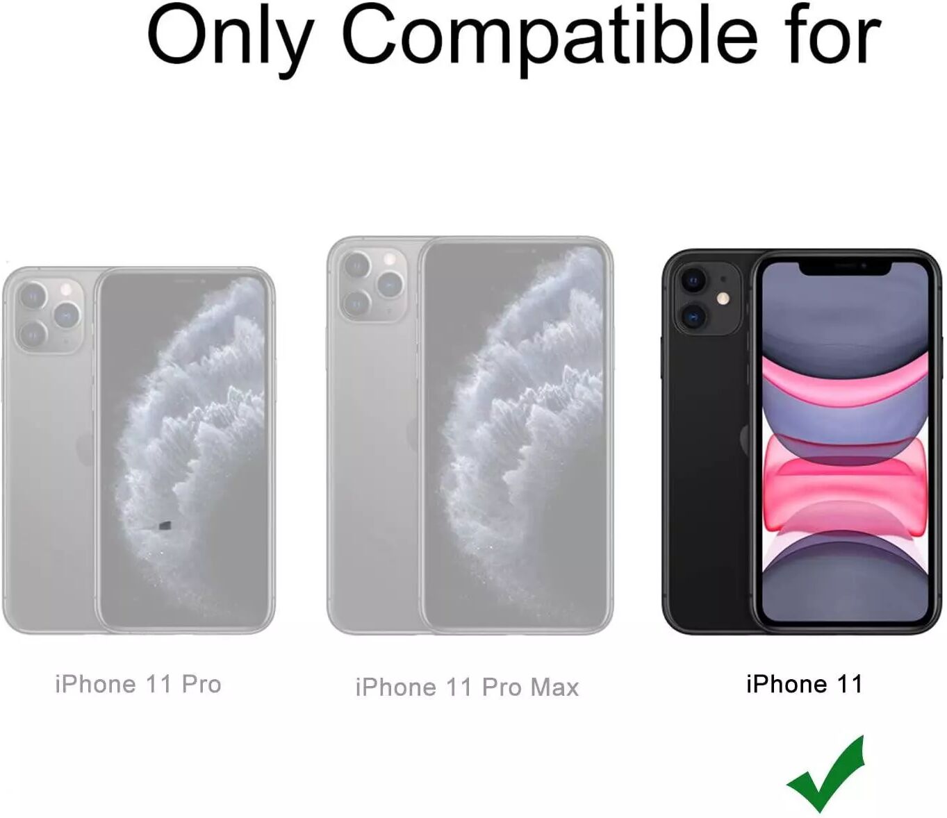 INF Coque pour iPhone 11 avec porte-cartes TPU transparente