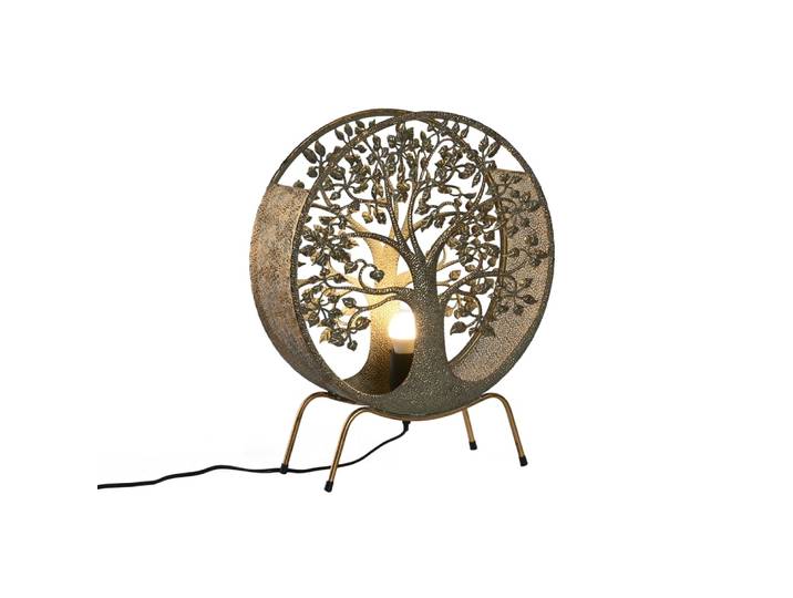 Lampe arbre en acier doré 40x13x49 cm