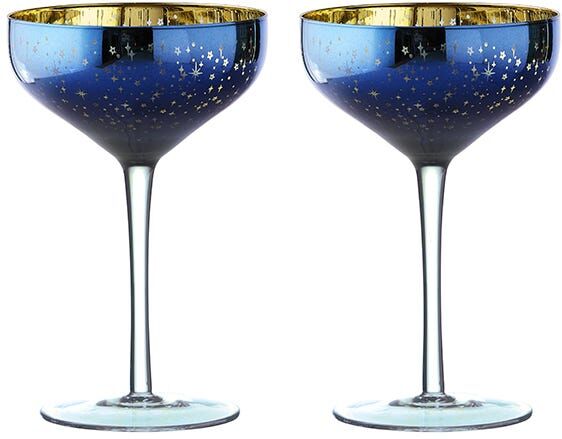 Artland Galaxy Set Of 2 Champagne Saucers