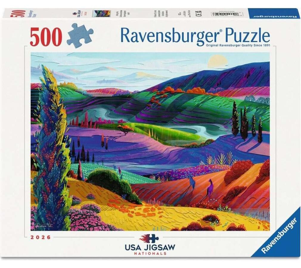 Ravensburger Puzzel USA Jigsaw Nationals - Golvende Heuvels, 500 stukjes
