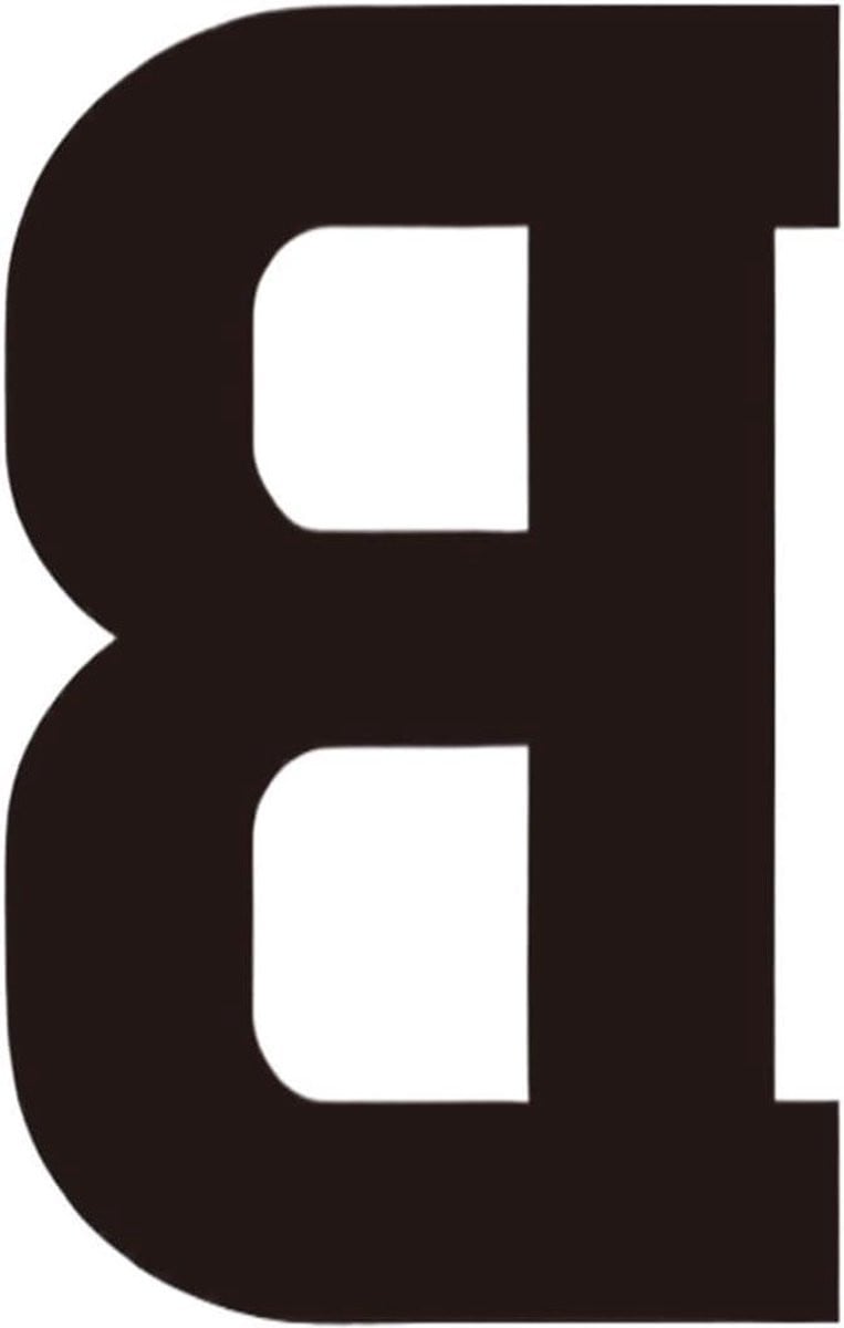 Zelfklevende Acryl Alfabet Sticker voor Huisnummer en Logo - Zwart - 10 cm