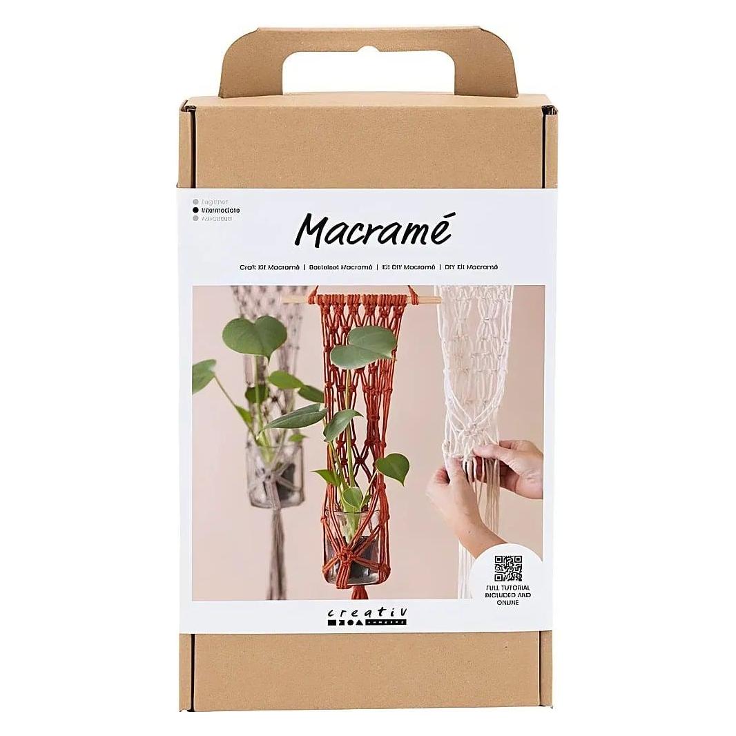 Creativ Company Bastelset Mini Macramé Blumenaufhänger (977555)