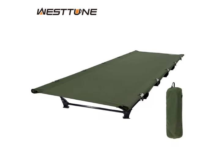 WESTTUNE Lit de camping lit pliant portable extérieur ultraléger compact tente lit pour camping voyage sac à dos randonnée lit de couchage