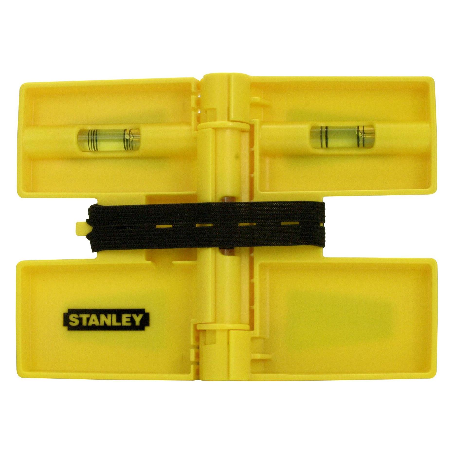 Stanley Wasserwaage PfostenWasserwaage 3 Libellen Magnete Kunststoff Aufbewahrungsmöglichkeit (18 cm) (0-47-720)