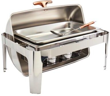 Denmark 5pc 9.5qt Rectangular Roll Up Stainless Steel Chafing Dish