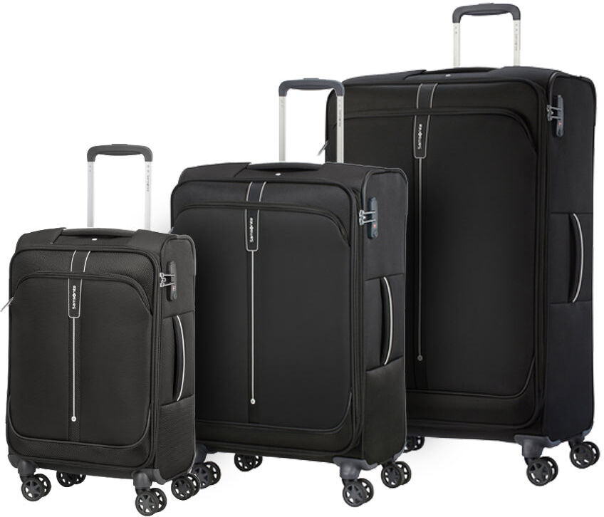 Samsonite Popsoda 3 Piece Spinner Suitcase Set - Black