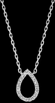Edenly Halskette Frische - AlphÃ©e - WeiÃŸgold, 9 Karat, mit Diamanten