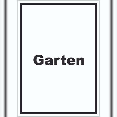 HB-Druck Garten Aufkleber mit Text Blumen Rasen hochkant A4 (210x297mm)