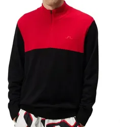J.Lindeberg Golf Jeff Windbreaker Sweater schwarz/rot