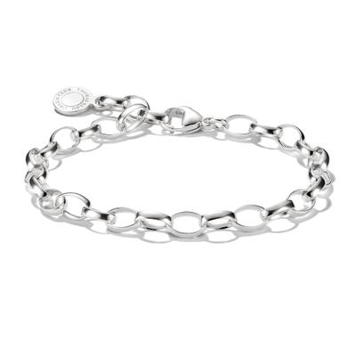 Charm-Armband THOMAS SABO "Charm Armband Silberfarben" Gr. 14,5, silber (silberfarben), Armbänder, Damen, 14,5, Metall, Charm-Armband