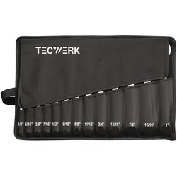 Tecwerk, Schraubenschlüssel, Ringmaulschlüsselsatz 13-teilig Schlüsselweite 1/4-1 ′′ Form A CV-Stahl (1/4")