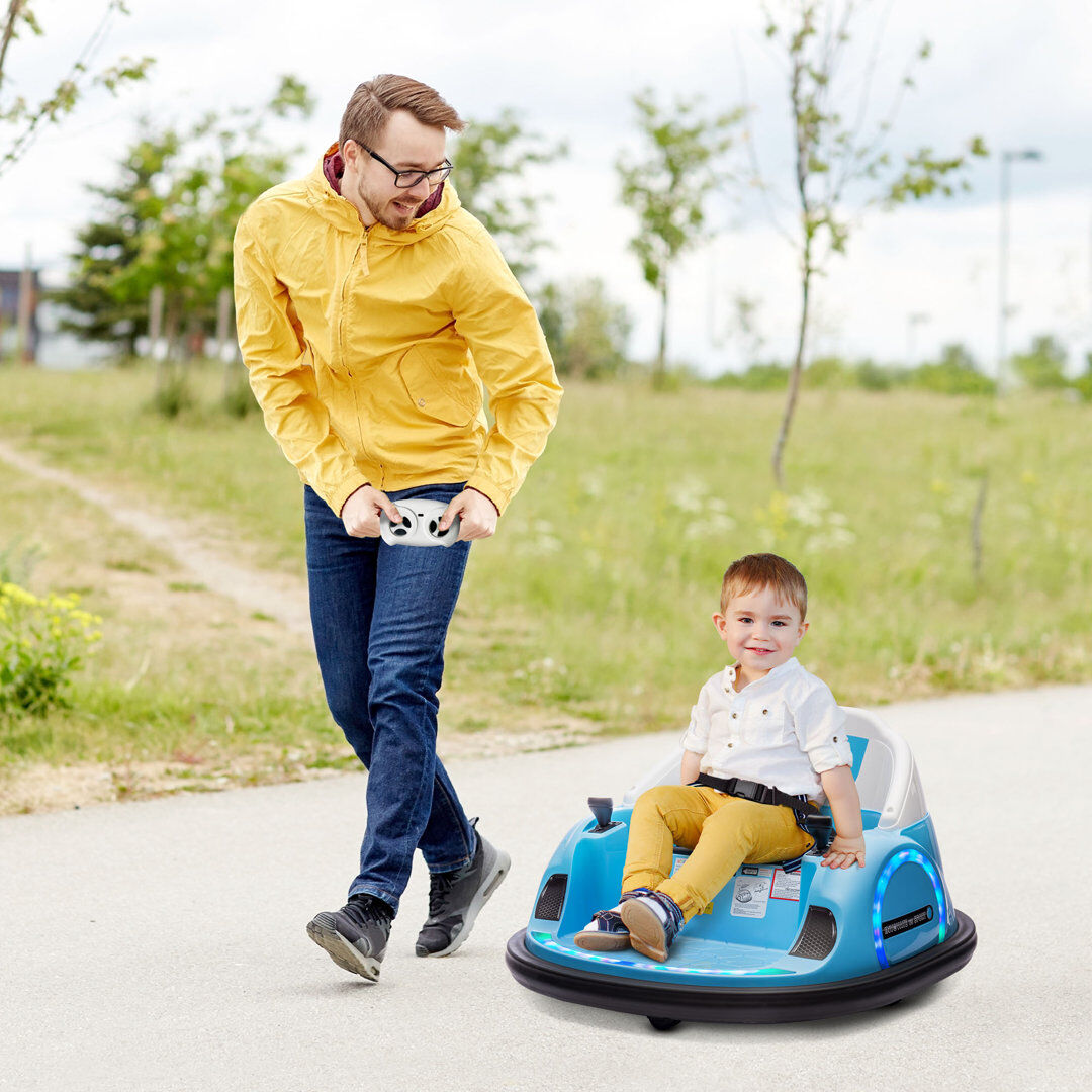 HOMCOM AIYAPLAY 360 Degrees Rotation 12V Kids Bumper Car with Remote Control Blue 1