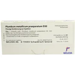 Plumbum Metallicum Praep. D 30 Ampullen 8X1 ml