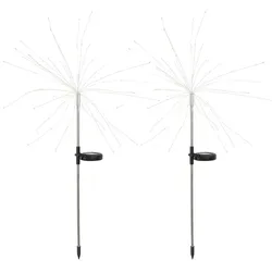 Lumisky FIREWORKS H97CM Solar-Bodenleuchtfeuer Stahl Grau