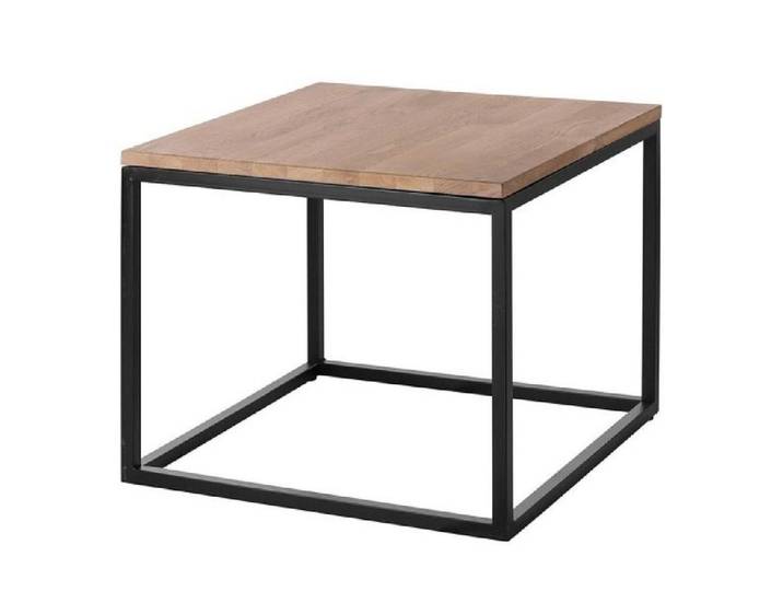 Fink Beistelltisch Beistelltisch Novara Schwarz Eiche weiß geölt (55x55x45cm)