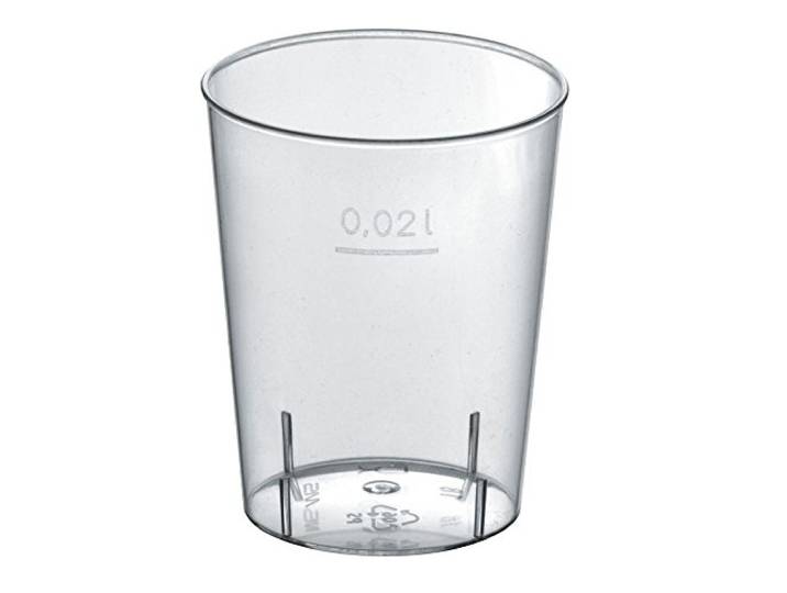 Gastro-Bedarf-Gutheil 2700 x Schnapsglas Plastik mit Eichstrich bei 20 ml / 2 c Schnapsgläser Trinkbecher Medizinbecher Plastikbecher Schnapsbecher Shot Gläser Stamperll